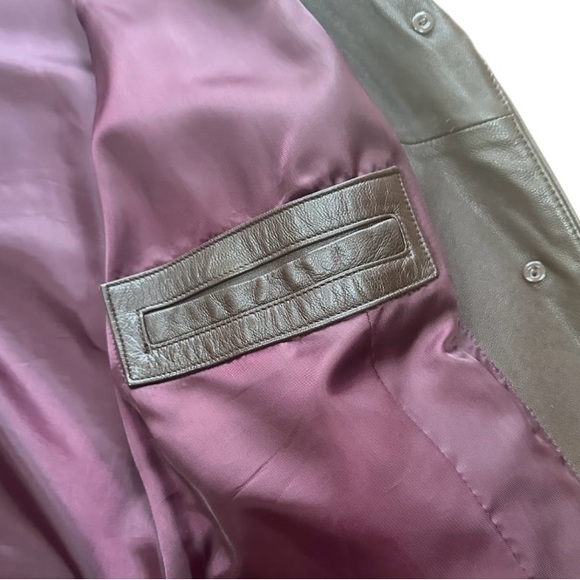 Preston & York Brown Leather Women’s Jacket Blazer Lamb Skin M in EUC - Picture 10 of 16